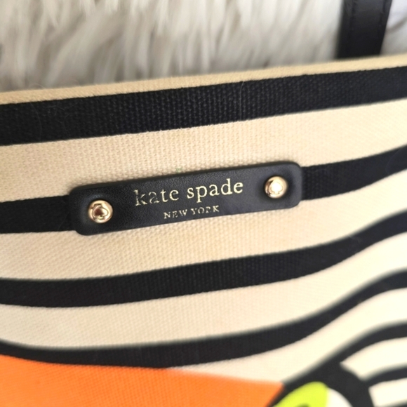 Kate Spade Black and White Striped Tote Bag - Picture 4 of 8